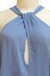 Sleeveless Halter Neck Top with Twist and Buckle