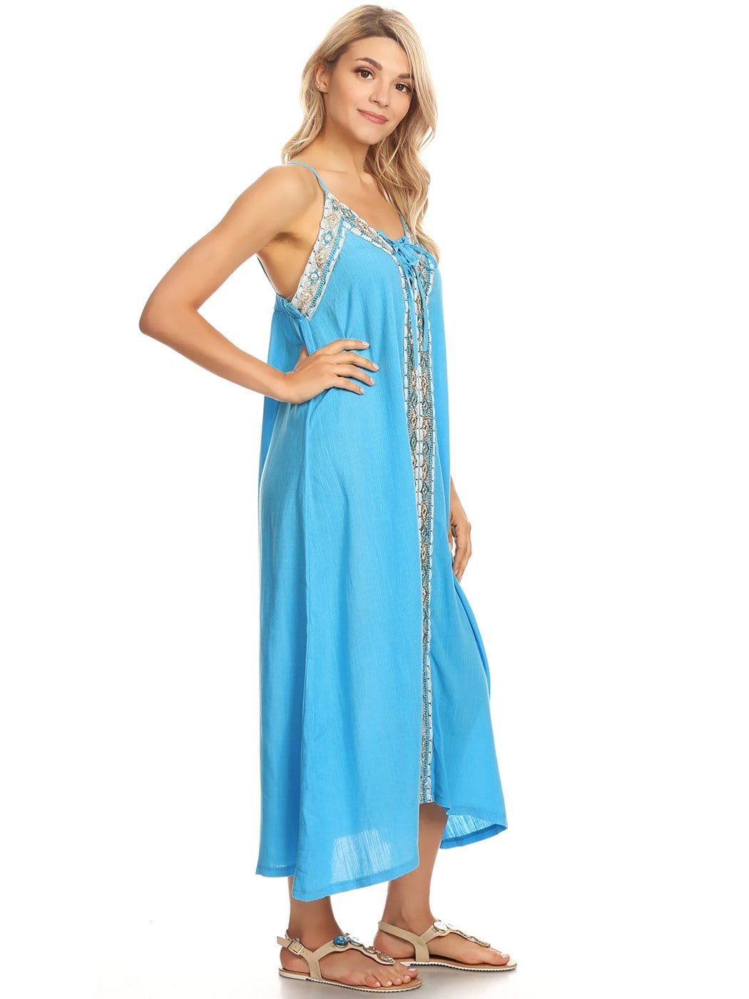 Anna-Kaci Casual Caftan Boho Long Maxi Swimsuit Cover