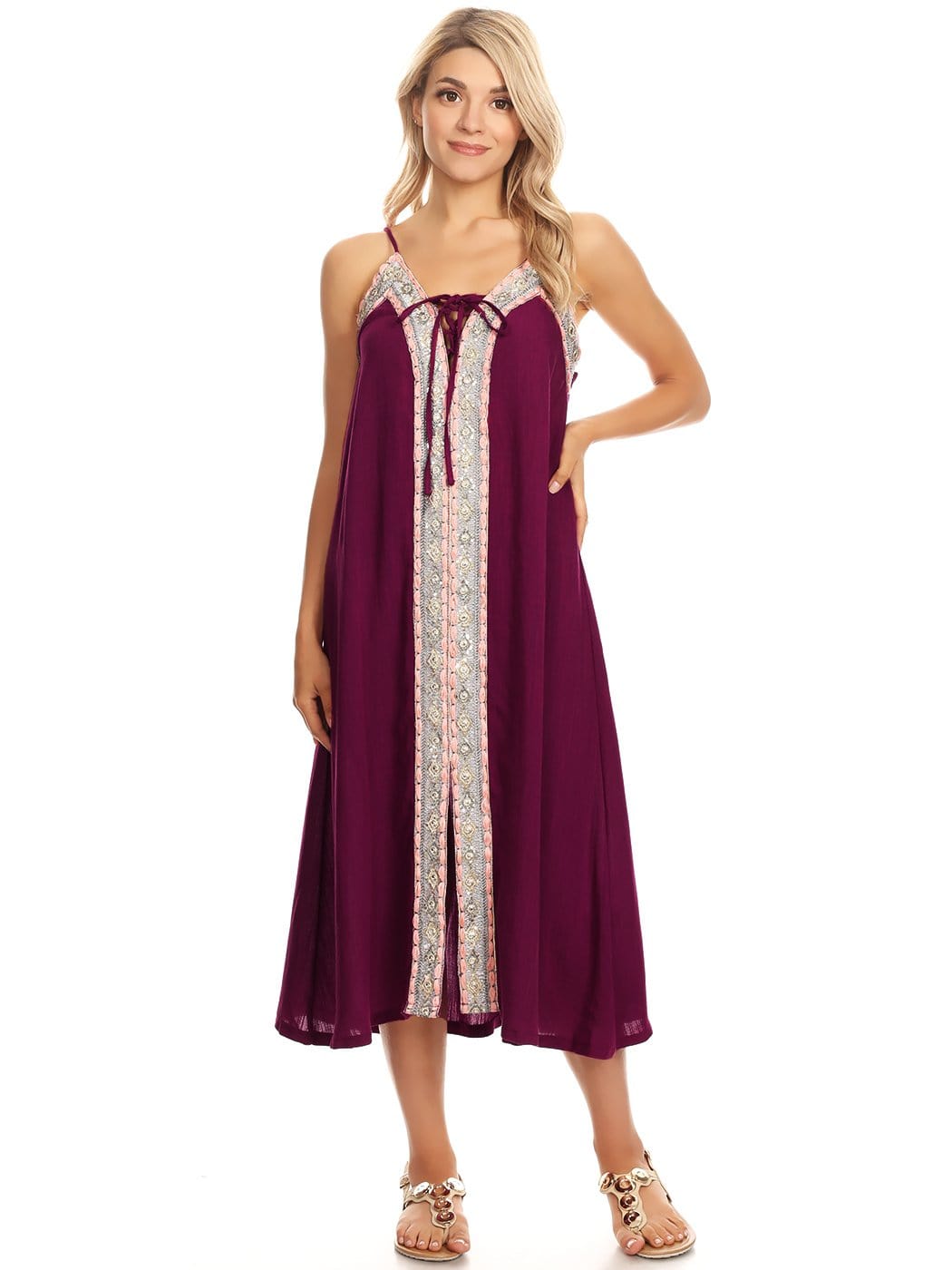 Anna-Kaci Casual Caftan Boho Long Maxi Swimsuit Cover