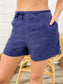 High Waisted Formal Belted Shorts
