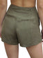 High Waisted Formal Belted Shorts