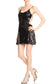 Open Back Sparkle Sequin Mini Dress