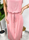 Staple Slip Gown Tied Front Dress With Pockets