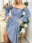 Casual Boho Long Sleeve Off Shoulder Renaissance Dress