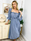 Casual Boho Long Sleeve Off Shoulder Renaissance Dress