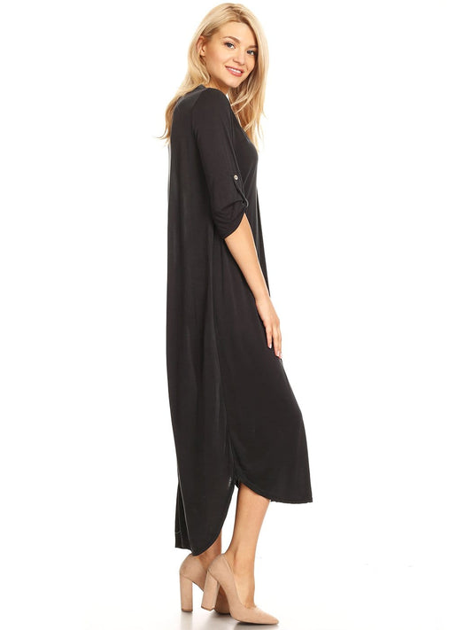 Casual Long V-Neck Maxi Dress