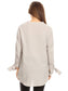 Pleated Split-Tie Sleeve Blouse