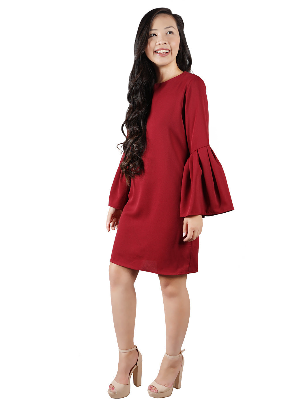 Bell Sleeve Keyhole Tunic Dress