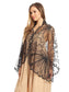 Sequin Evening Deco Shawl Cape