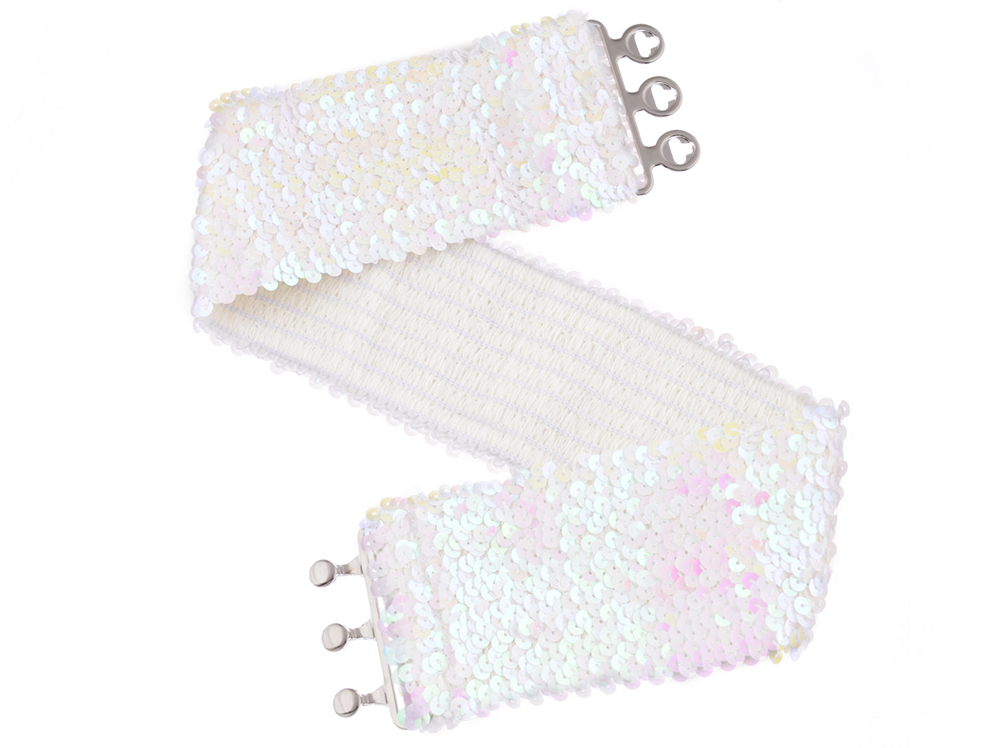 Sparkly Sequin Wide-Stretch Elastic Belt