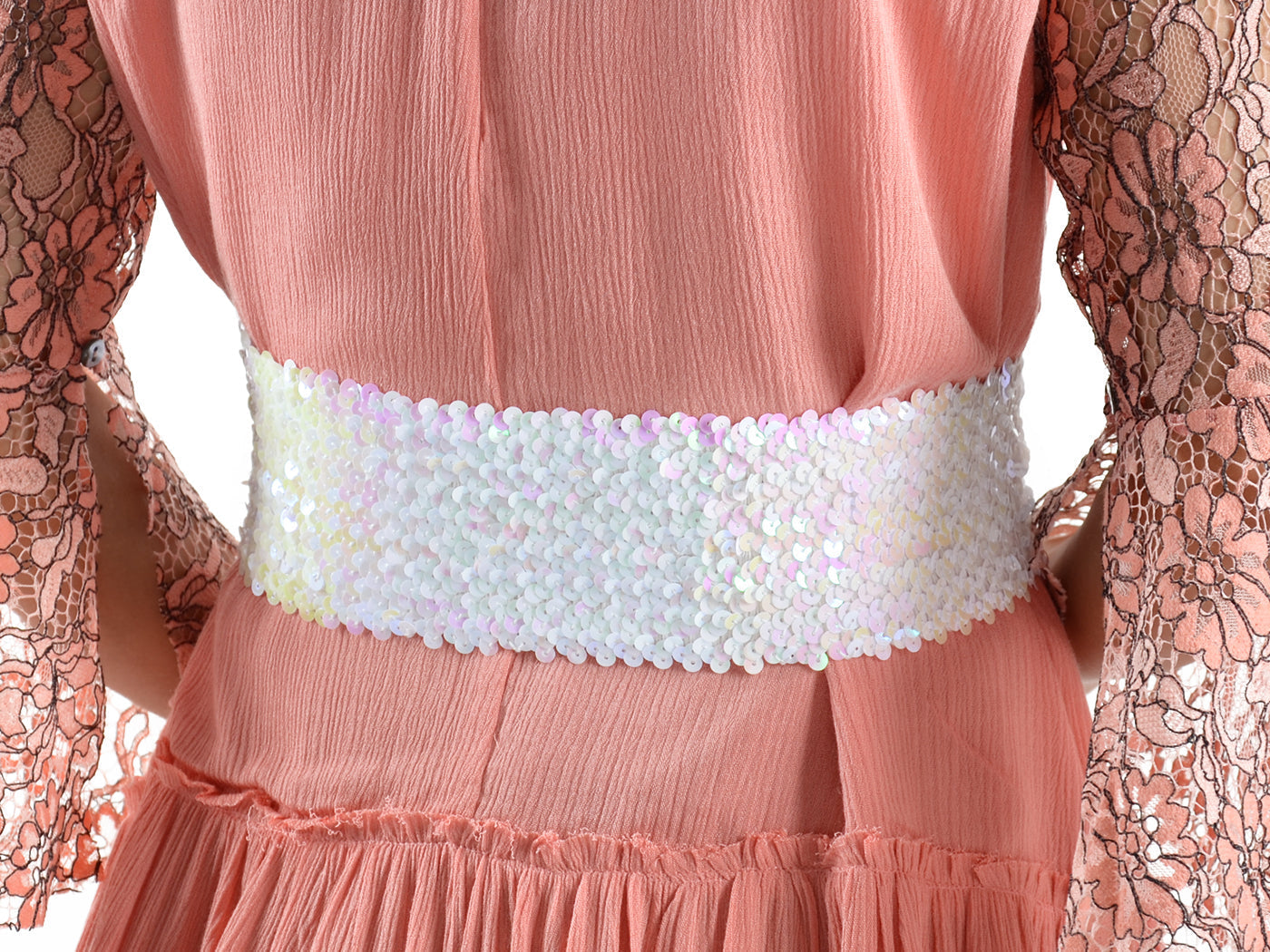 Sparkly Sequin Wide-Stretch Elastic Belt