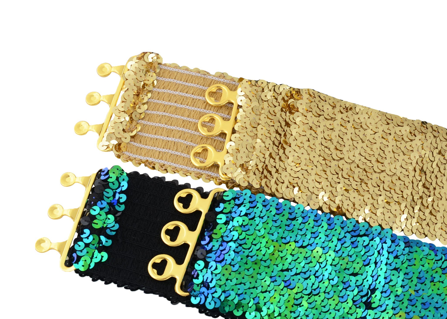 Sparkly Sequin Wide-Stretch Elastic Belt