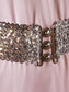 Sparkly Sequin Wide-Stretch Elastic Belt