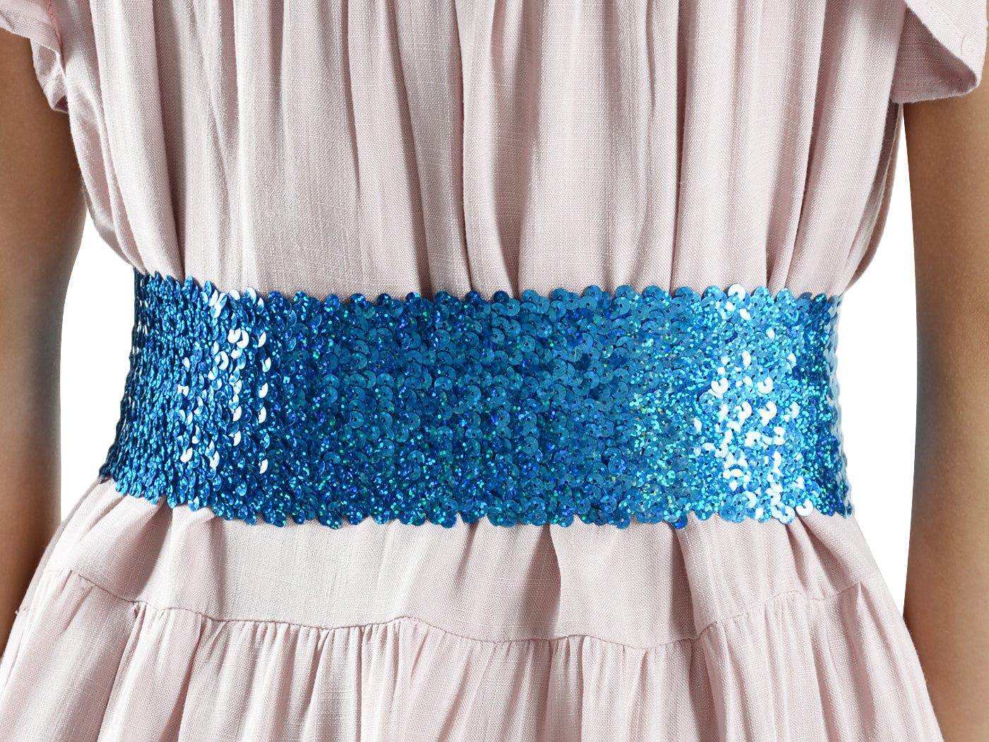 Sparkly Sequin Wide-Stretch Elastic Belt