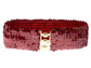 Sparkly Sequin Wide-Stretch Elastic Belt