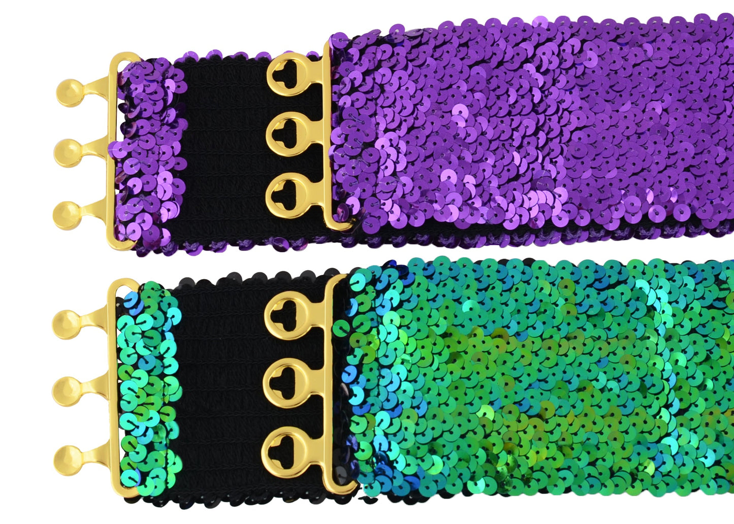 Sparkly Sequin Wide-Stretch Elastic Belt