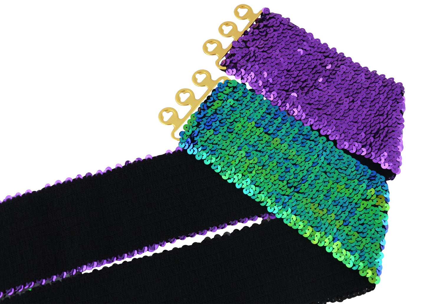 Sparkly Sequin Wide-Stretch Elastic Belt