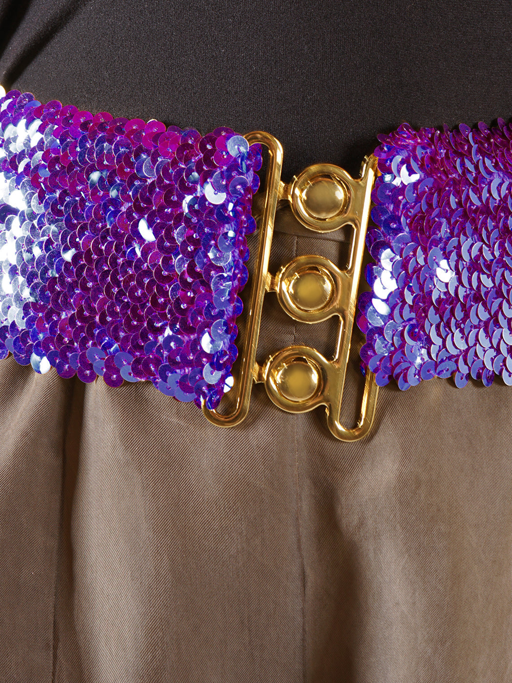 Sparkly Sequin Wide-Stretch Elastic Belt