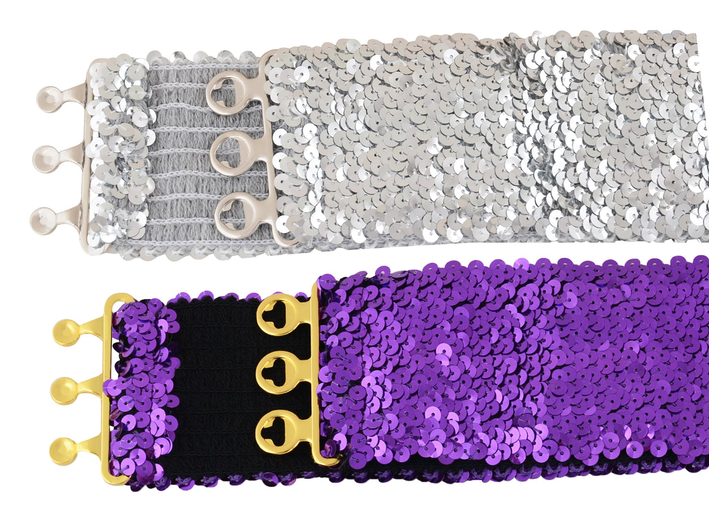 Sparkly Sequin Wide-Stretch Elastic Belt