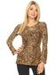Leopard Print Long-Sleeve T-Shirt