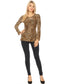 Leopard Print Long-Sleeve T-Shirt