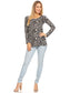 Leopard Print Long-Sleeve T-Shirt