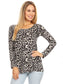 Leopard Print Long-Sleeve T-Shirt