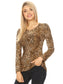 Leopard Print Long-Sleeve T-Shirt