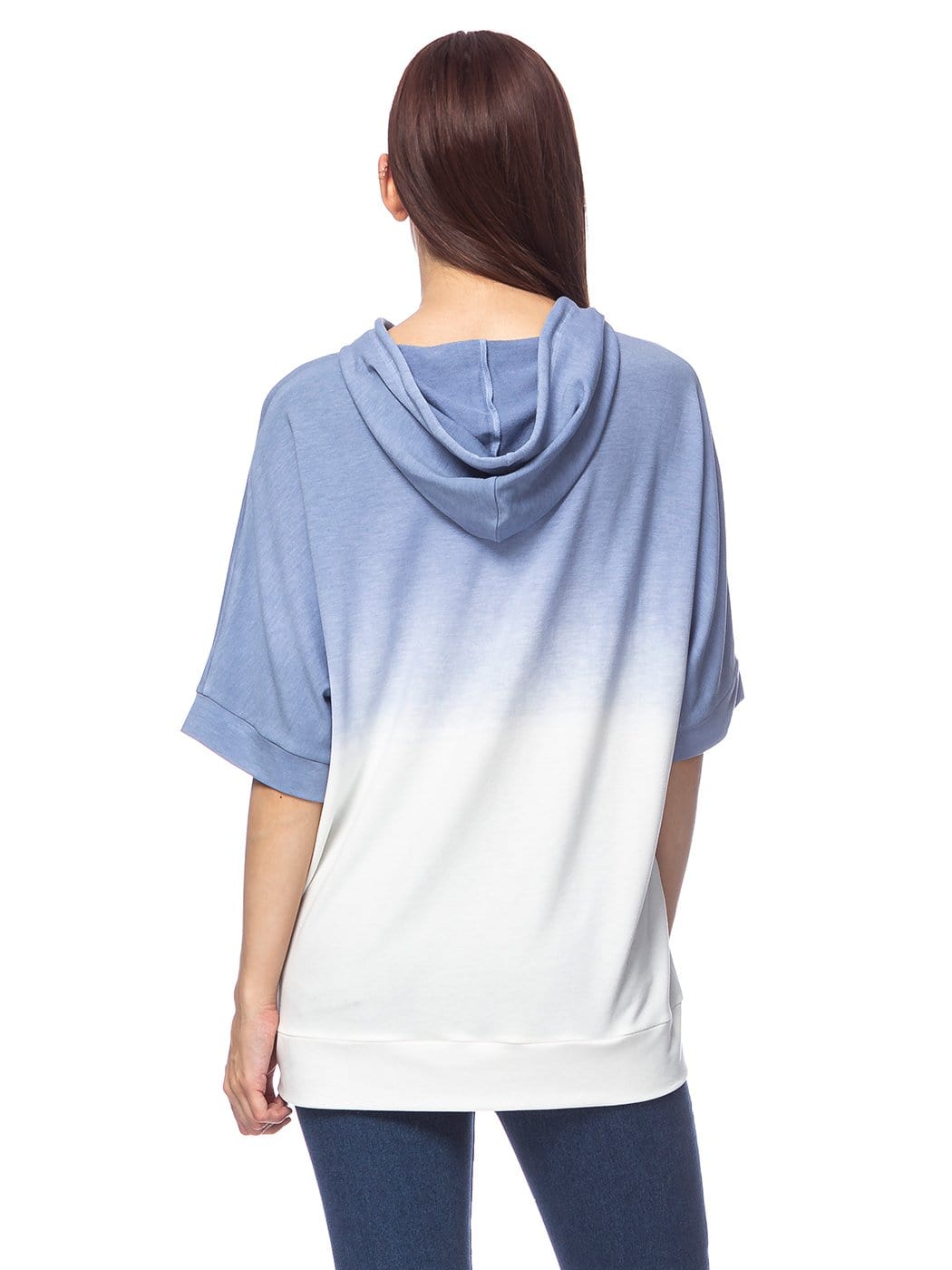 Ombre Tie-Dye Short Sleeve Hoodie