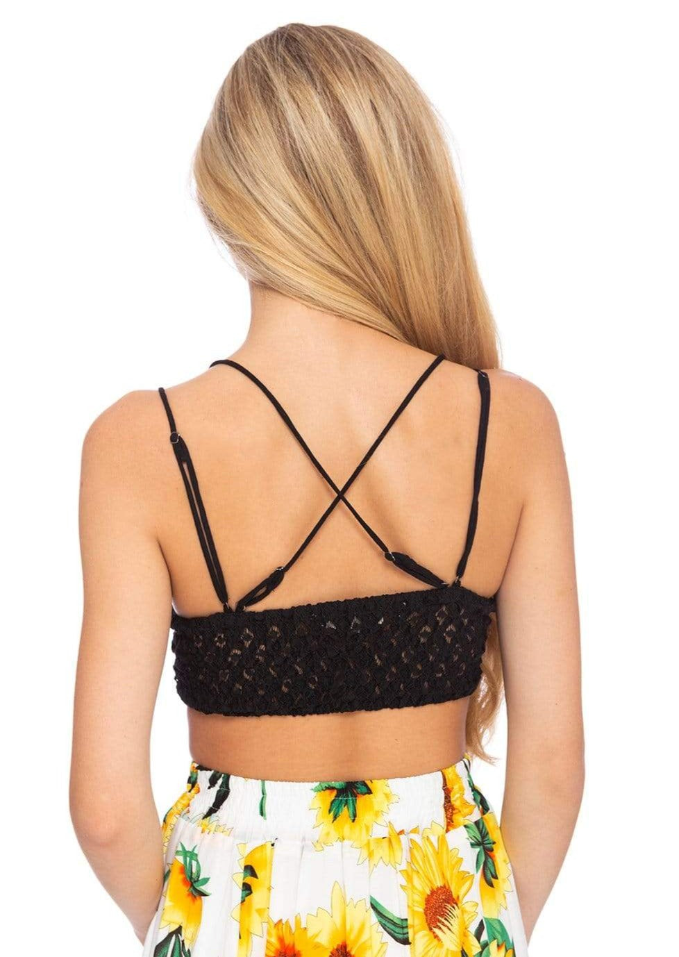 Anna-Kaci Floral Lace Bralette Crop Top for Women | Anna-Kaci