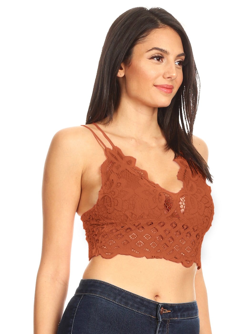 Floral Lace Bralette Crop Top