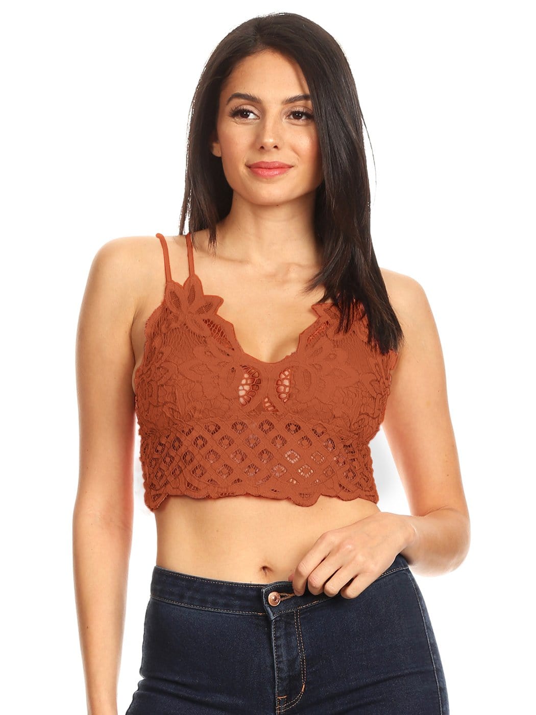 Floral Lace Bralette Crop Top