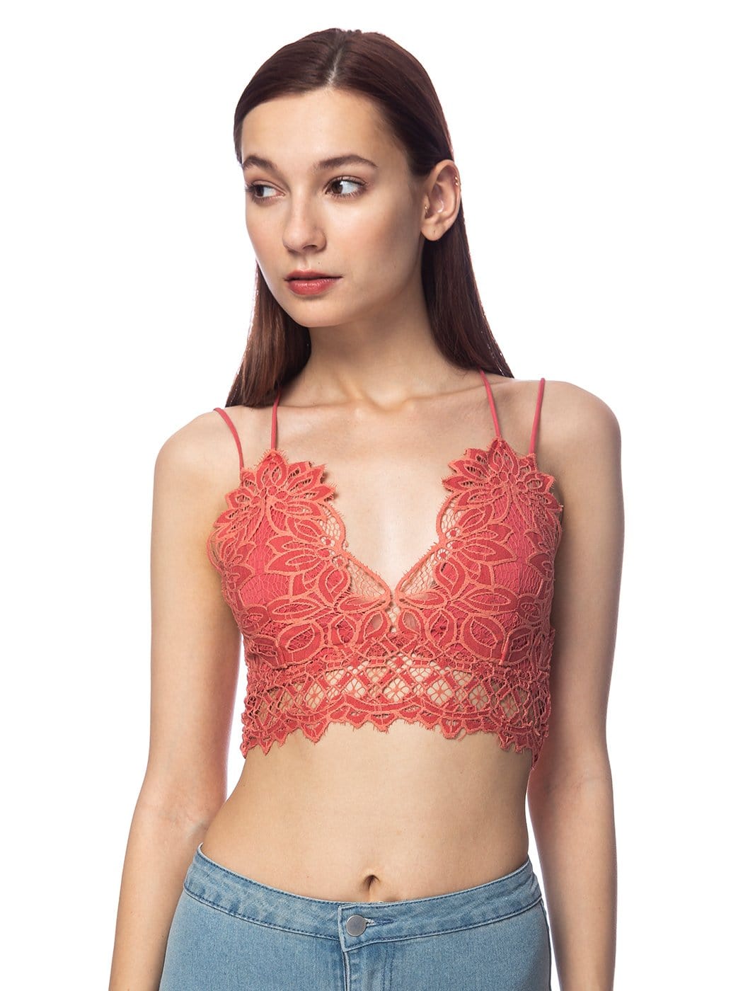 Floral Lace Bralette Crop Top