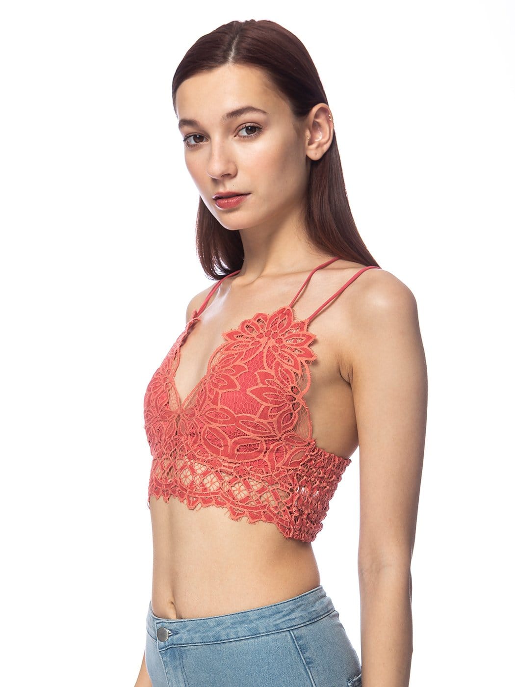 Floral Lace Bralette Crop Top