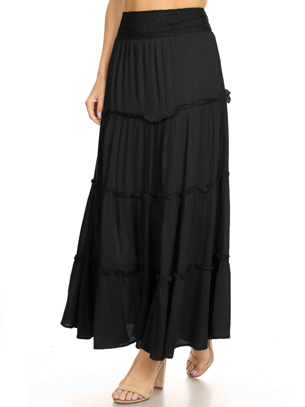 Maxi Bohemian Layered Skirt