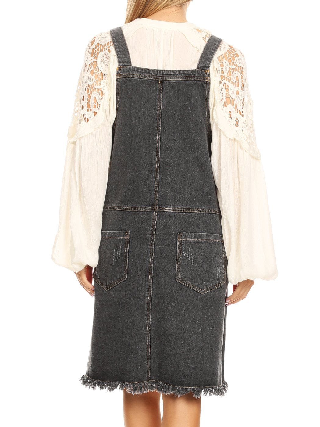 Oversized Overall Pinafore Denim Dress