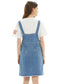Oversized Overall Pinafore Denim Dress