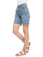 High Waisted Bermuda Denim Shorts