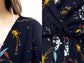 Floral Print Backless Long-Sleeve Romper