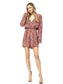 Floral Print Backless Long-Sleeve Romper