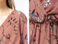 Floral Print Backless Long-Sleeve Romper