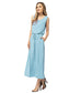 Sleeveless Maxi Length Drawstring Dress