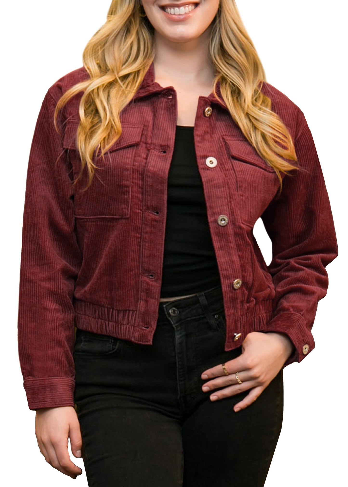 Corduroy Collared Button Down Jacket