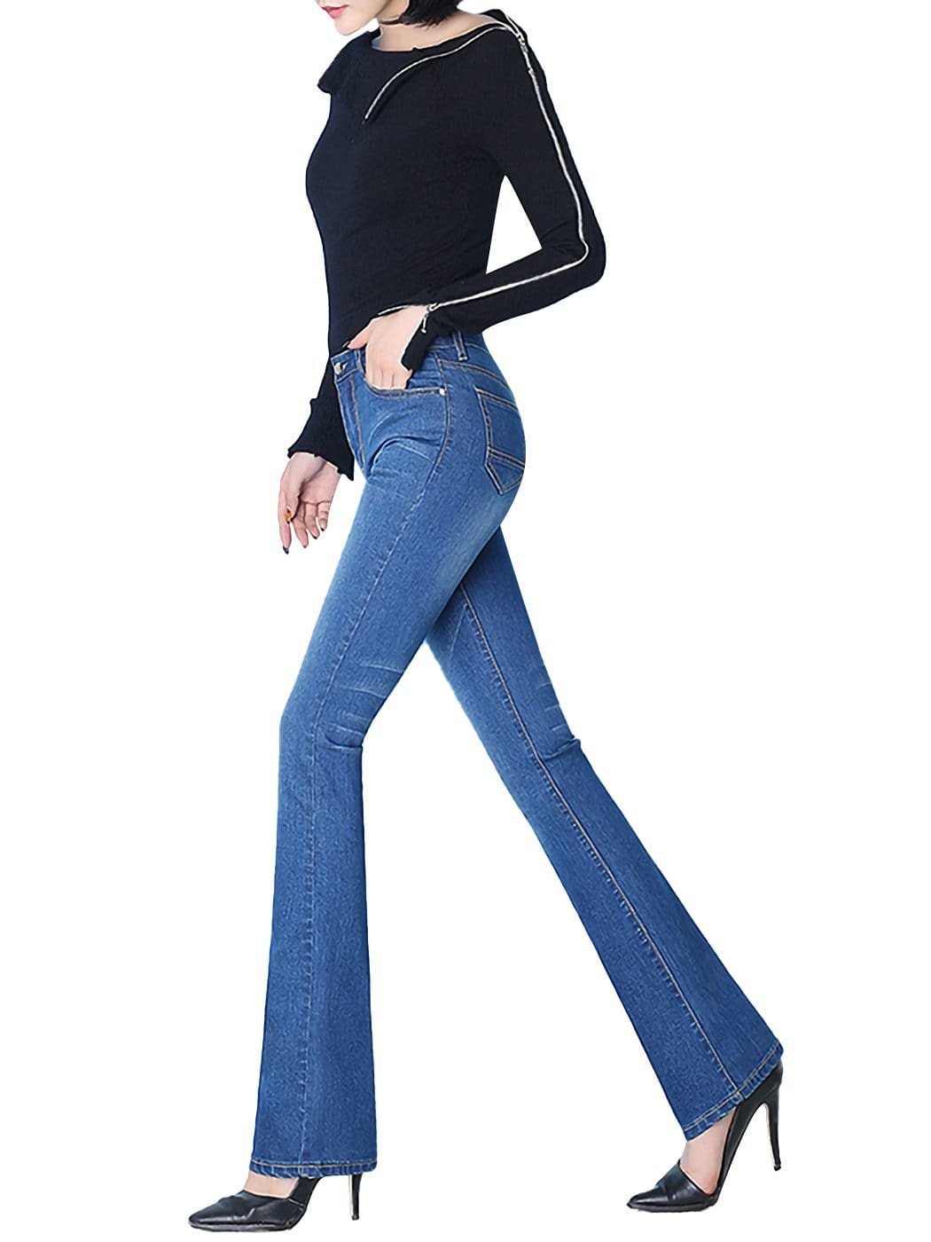 Back-Seam Flare Denim