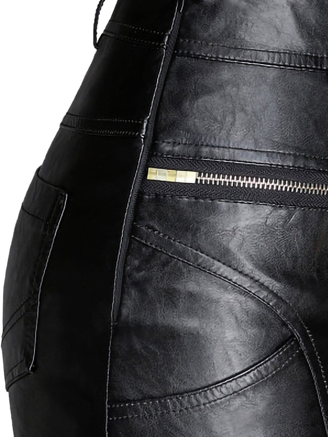 Faux Leather Black Pencil Skirt