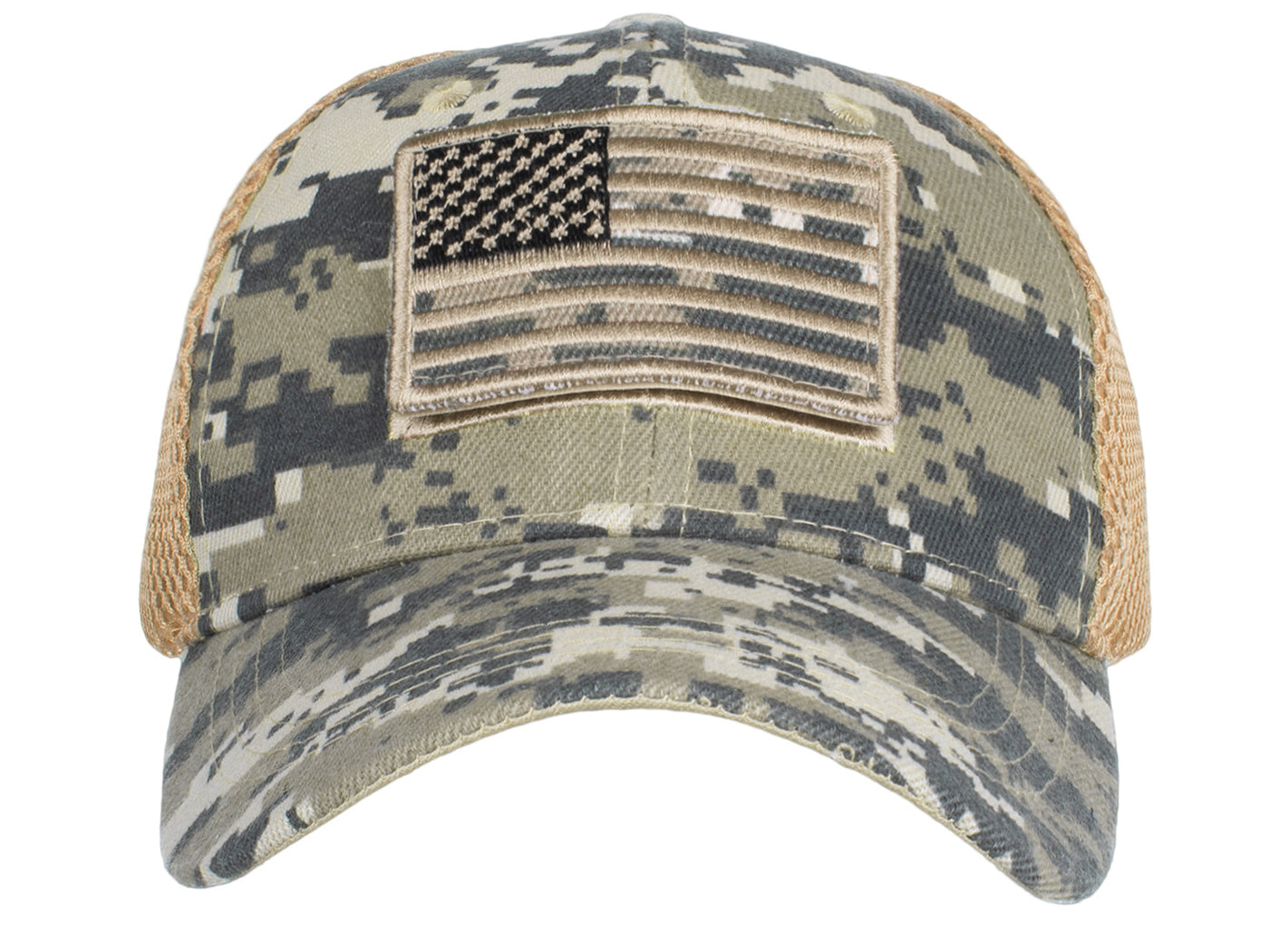 Anna-Kaci Unisex American Flag Hat | Distressed Trucker USA Flag Patch Baseball Cap