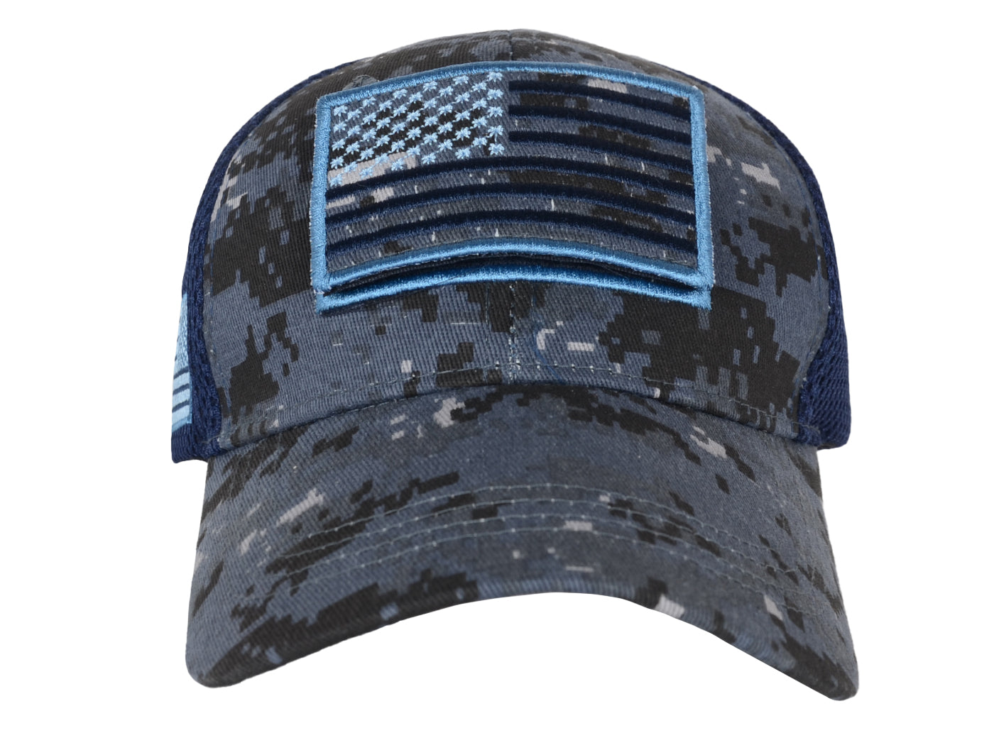 Anna-Kaci Unisex American Flag Hat | Distressed Trucker USA Flag Patch Baseball Cap