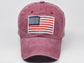 Anna-Kaci 4th of July American Embroidered USA Flag Cap Patch Washed Cotton Hat