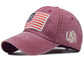 Anna-Kaci 4th of July American Embroidered USA Flag Cap Patch Washed Cotton Hat