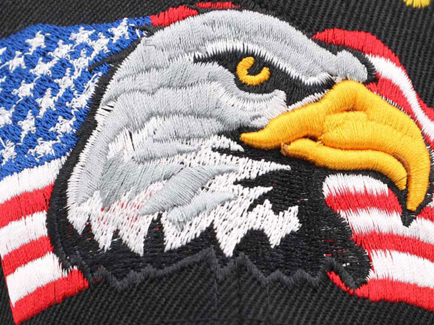 Anna-Kaci USA American Flag Patriotic Eagle Hawk Embossed 3D Adjustable Velcro Baseball Caps Hats